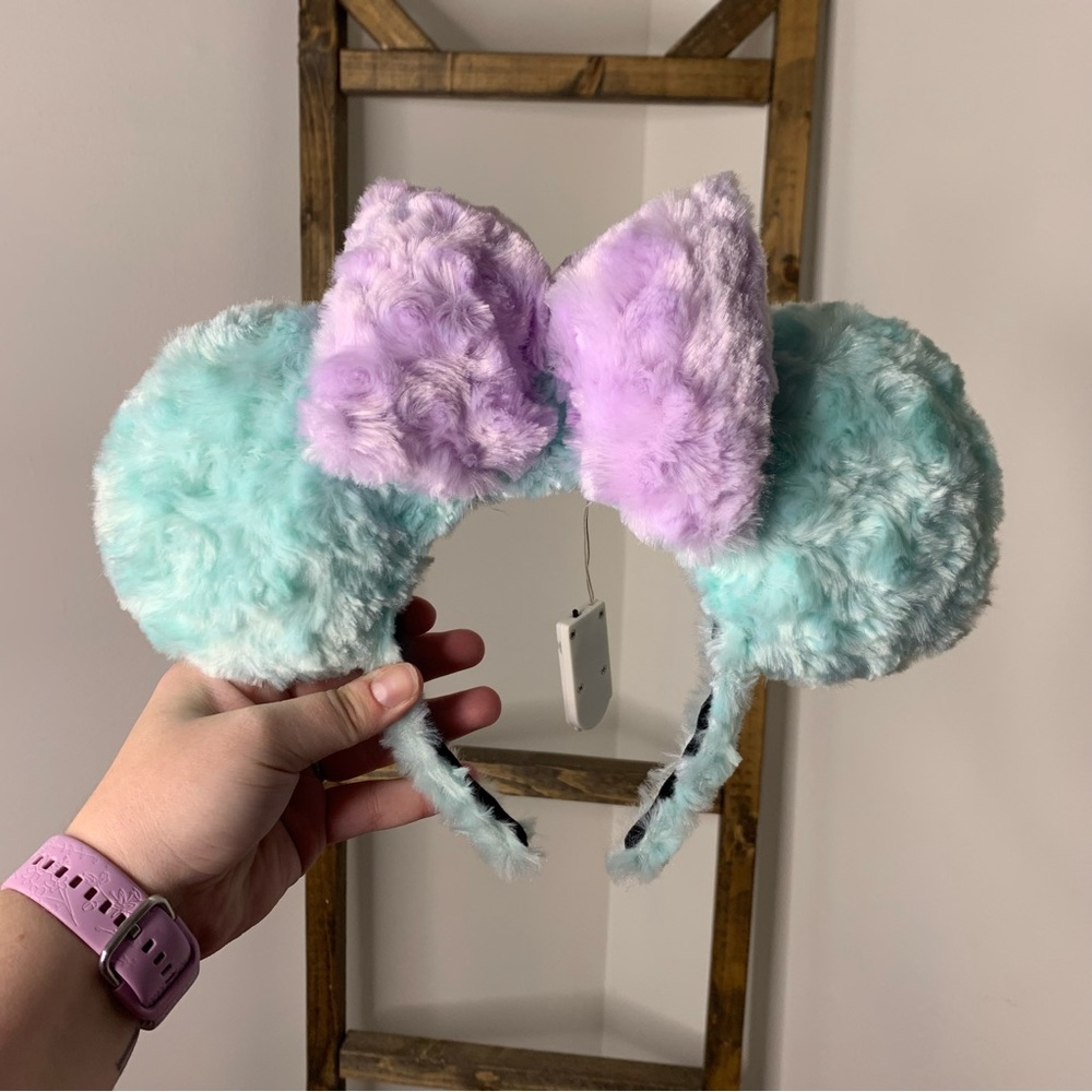 Wish Upon Magic Fluffy Mint and Lavender Disney Ears Headband